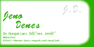 jeno denes business card